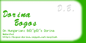 dorina bogos business card